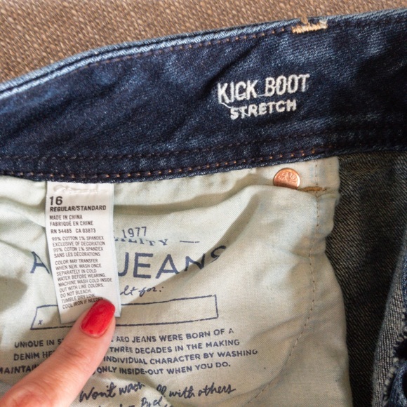 SOLD American Eagle Kick Boot Jeans Sz 16 - Picture 5 of 5